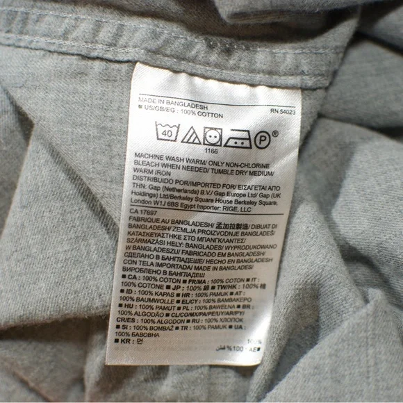 Banana Republic Button Down Shirt Mens Large Lightweight Flannel Long Sleeve - Picture 4 of 4